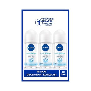 Nivea Fresh Natural 3x50 ml Kadın Roll-On