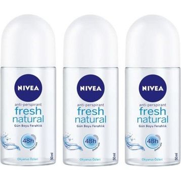 Nivea Fresh Natural 3x50 ml Kadın Roll-On