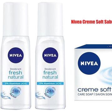 Nivea Fresh Natural 3x75 ml Kadın Sprey Deodorant