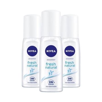 Nivea Fresh Natural 3x75 ml Kadın Sprey Deodorant