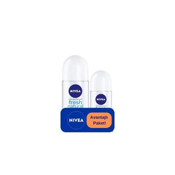 Nivea Fresh Natural 50 ml Kadın Roll-On + 25 ml Roll-On
