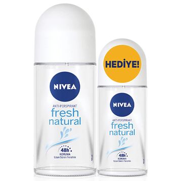 Nivea Fresh Natural 50 ml Kadın Roll-On + 25 ml Roll-On