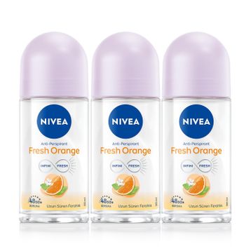 Nivea Fresh Orange 3x50 ml Kadın Roll-On