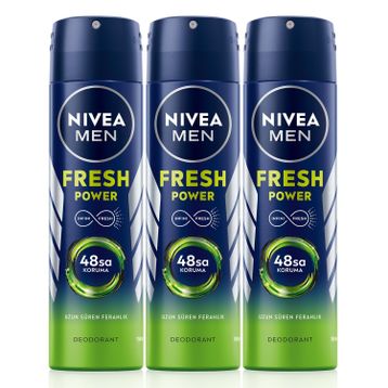Nivea Fresh Power 3x150 ML Erkek Sprey Deodorant