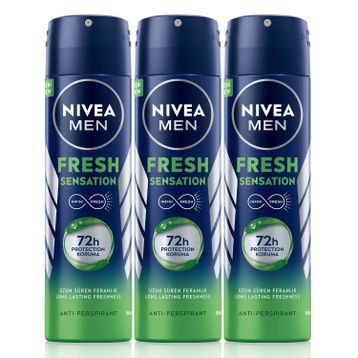 Nivea Fresh Sensation 3x150 ml Erkek Sprey Deodorant