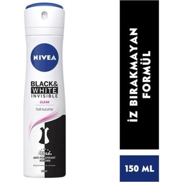 Nivea Invisible Black and White Clear 150 ml Leke Karşıtı Deodorant