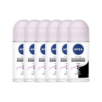 Nivea Invisible Black White Clear 6x50 ml Kadın Roll-On
