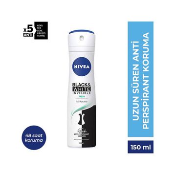 Nivea Invisible Black & White Fresh 130 ml Sprey Deodorant