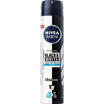Nivea Invisible Black White Fresh 200 ml Erkek Sprey Deodorant