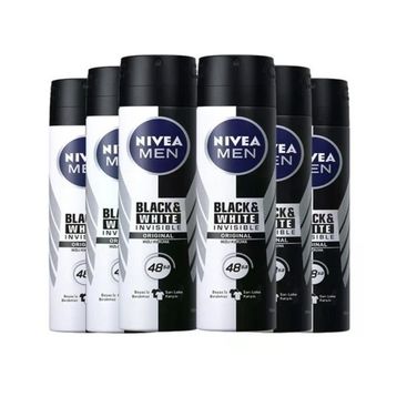 Nivea Invisible Black White Power 6x150 ml Erkek Sprey Deodorant