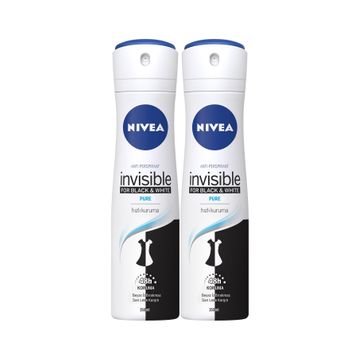 Nivea Invisible Black & White Pure 2x150 ml Kadın Deodorant