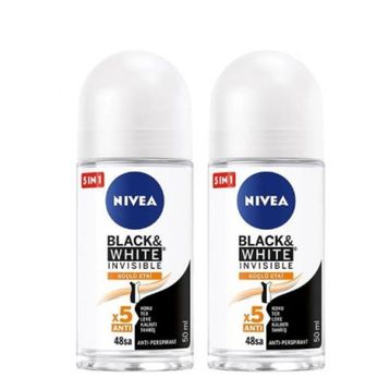 Nivea Invisible Black&White 2x50 ml Kadın Roll-On Deodorant