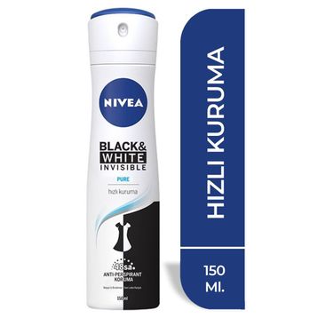 Nivea Invisible for Black White Pure 150 ml Sprey Deodorant