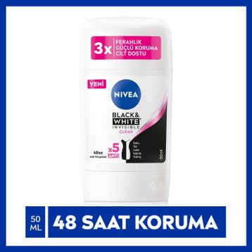 Nivea Invsible Black White Clear 50 ml Kadın Roll-On