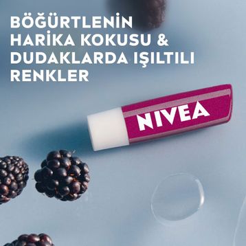 Nivea Lip Care Nivea 4.8 G Böğürtlen Dudak Bakım Kremi ve Parlatıcısı