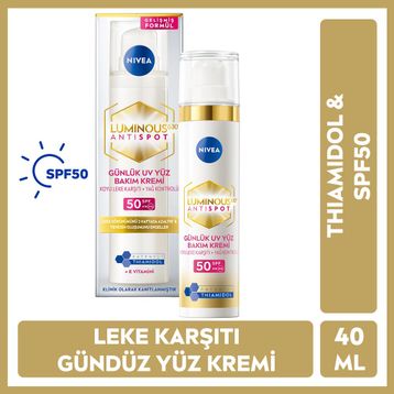 Nivea Luminous 630 Thiamidol Etkili SPF 50 40 ml Leke Karşıtı Gündüz Yüz Kremi