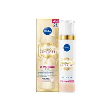 Nivea Luminous630 SPF30 Açık Ton 40 ml Koyu Leke Karşıtı CC Yüz Kremi