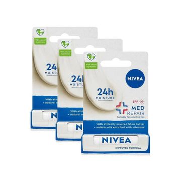 Nivea Med Repair SPF15 3x4.8 gr Dudak Bakım Kremi