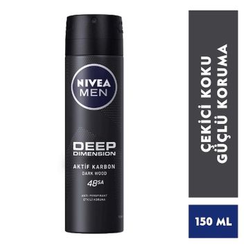 Nivea Men 150 ml Deep Dimension Erkek Sprey Deodorant