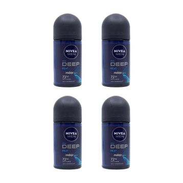 Nivea Men 4x50 ml Deep Dimension Aktif Karbon Roll-On