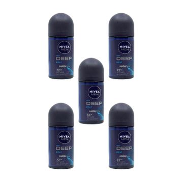 Nivea Men 5x50 ml Deep Dimension Aktif Karbon Roll-On