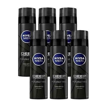 Nivea Men 6x200 ml Deep Dimension Tıraş Köpüğü