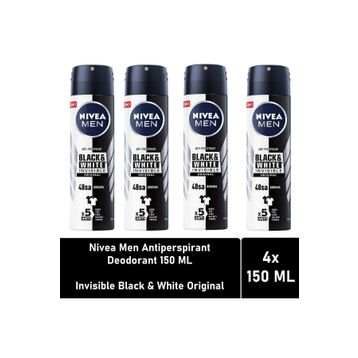 Nivea Men Black White İnvisible Original 4x150 ml Erkek Deodorant