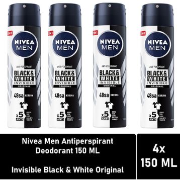 Nivea Men Black White İnvisible Original 4x150 ml Erkek Deodorant