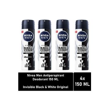 Nivea Men Black White İnvisible Original 4x150 ml Erkek Deodorant