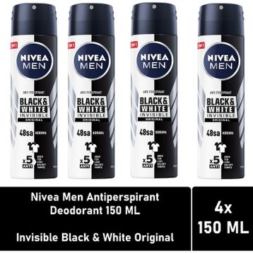 Nivea Men Black White İnvisible Original 4x150 ml Erkek Deodorant