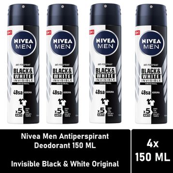 Nivea Men Black White İnvisible Original 4x150 ml Erkek Deodorant