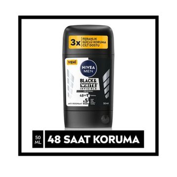 Nivea Men Black White Invisible Original 5x50 ml Erkek Stick Deodorant