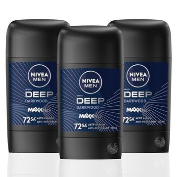 Nivea Men Deep Darkwood 3x50 ML Erkek Stick Deodorant