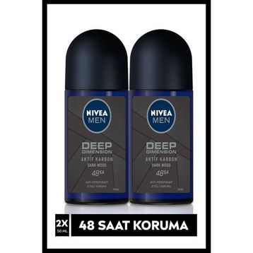 Nivea Men Deep Dimension 2x50 ml Erkek Roll-On Deodorant
