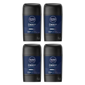 Nivea Men Deep Dimension 4x50 ml Aktif Karbon Odunsu Erkek Stick Deodorant