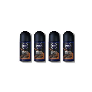 Nivea Men Deep Dimension 4x50 ml Erkek Deodorant Roll-On