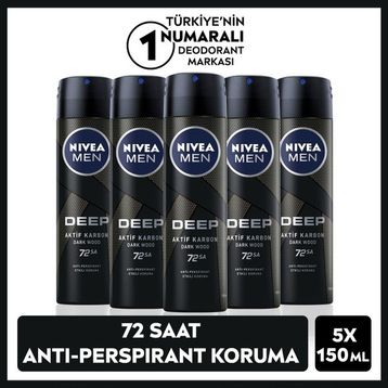 Nivea Men Deep Dimension 5x150 ml Erkek Deodorant