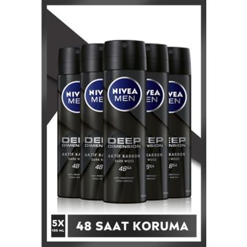 Nivea Men Deep Dimension 5x150 ml Erkek Deodorant