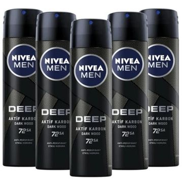 Nivea Men Deep Dimension 5x150 ml Erkek Deodorant