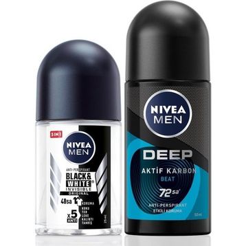 Nivea Men Deep Dimension Beat 50 ml +25 ml Mini Erkek Deodorant Roll-On