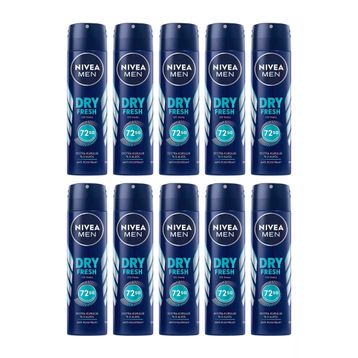 Nivea Men Dry Fresh 10x150 ml Erkek Deodorant