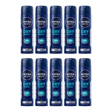 Nivea Men Dry Fresh 10x150 ml Erkek Deodorant