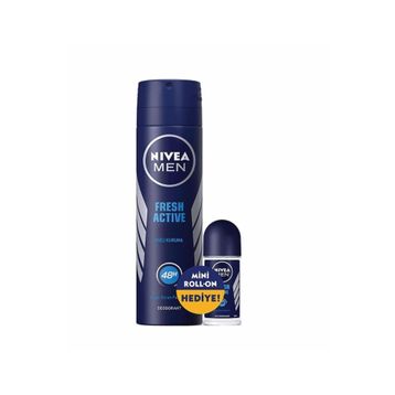 Nivea Men Fresh Active 150 ml Erkek Sprey Deodorant + 25 ml Roll-On