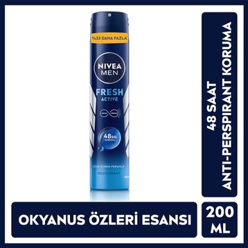 Nivea Men Fresh Active 2x200 ML Sprey Deodorant
