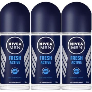 Nivea Men Fresh Active 3x50 ml Erkek Roll-On Deodorant