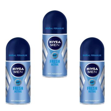 Nivea Men Fresh Active 3x50 ml Erkek Roll-On Deodorant