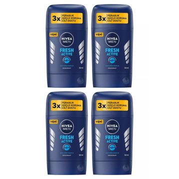 Nivea Men Fresh Active 4x50 ml Erkek Stick Deodorant