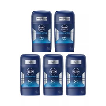 Nivea Men Fresh Active 5x50 ml Stick Deodorant