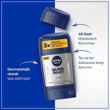 Nivea Men Silver Protect 2x50 ml Erkek Stick Deodorant