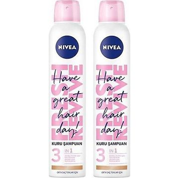 Nivea Orta Saç Tonları İçin 2x200 ml Kuru Şampuan